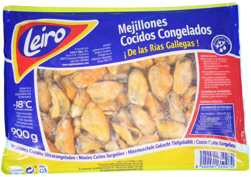 mejillones rias baixas cocidos congelados